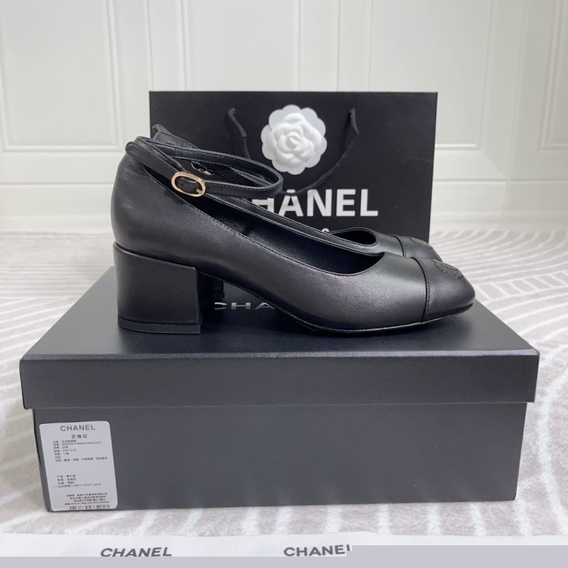 Ch*el leather shoes